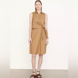 NWOT Vince Sleeveless 100% Cotton Wrap Dress MSRP: $395 Sz 2